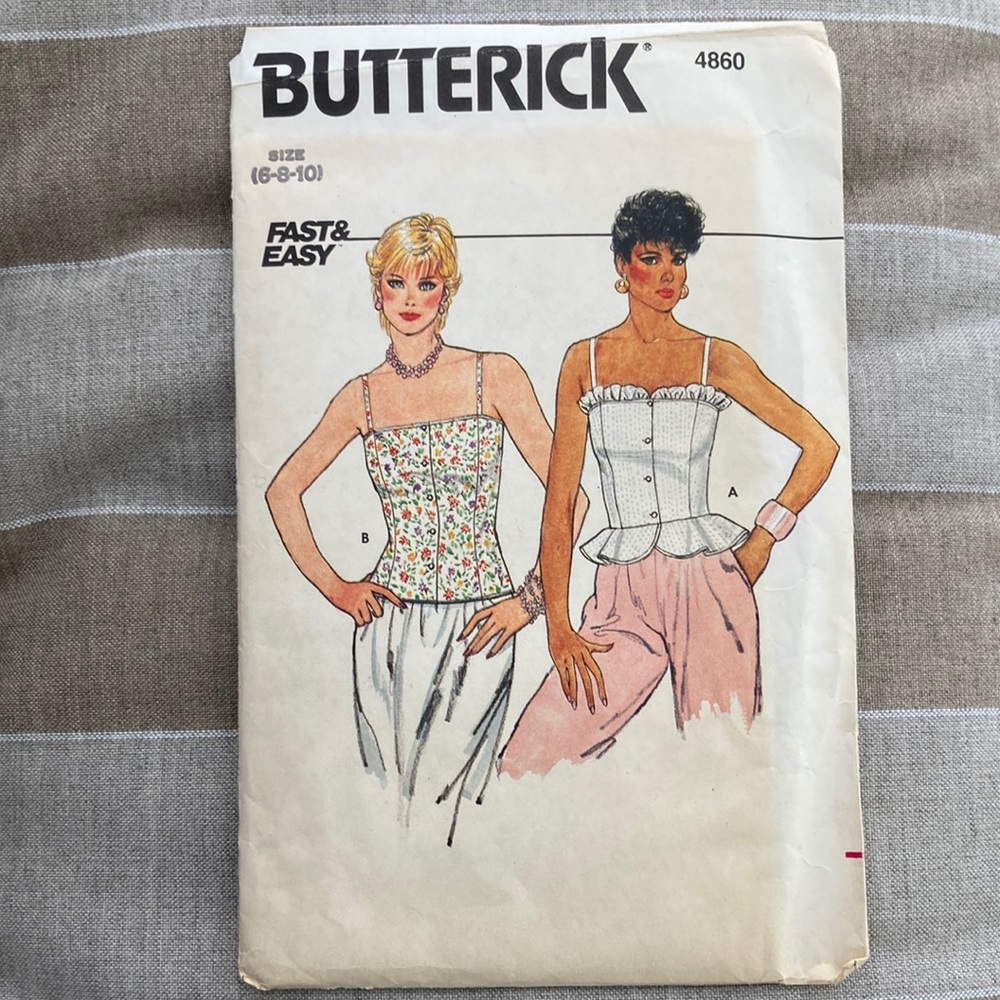 Butterick pattern 4860, fast and easy. size (6-8-10)